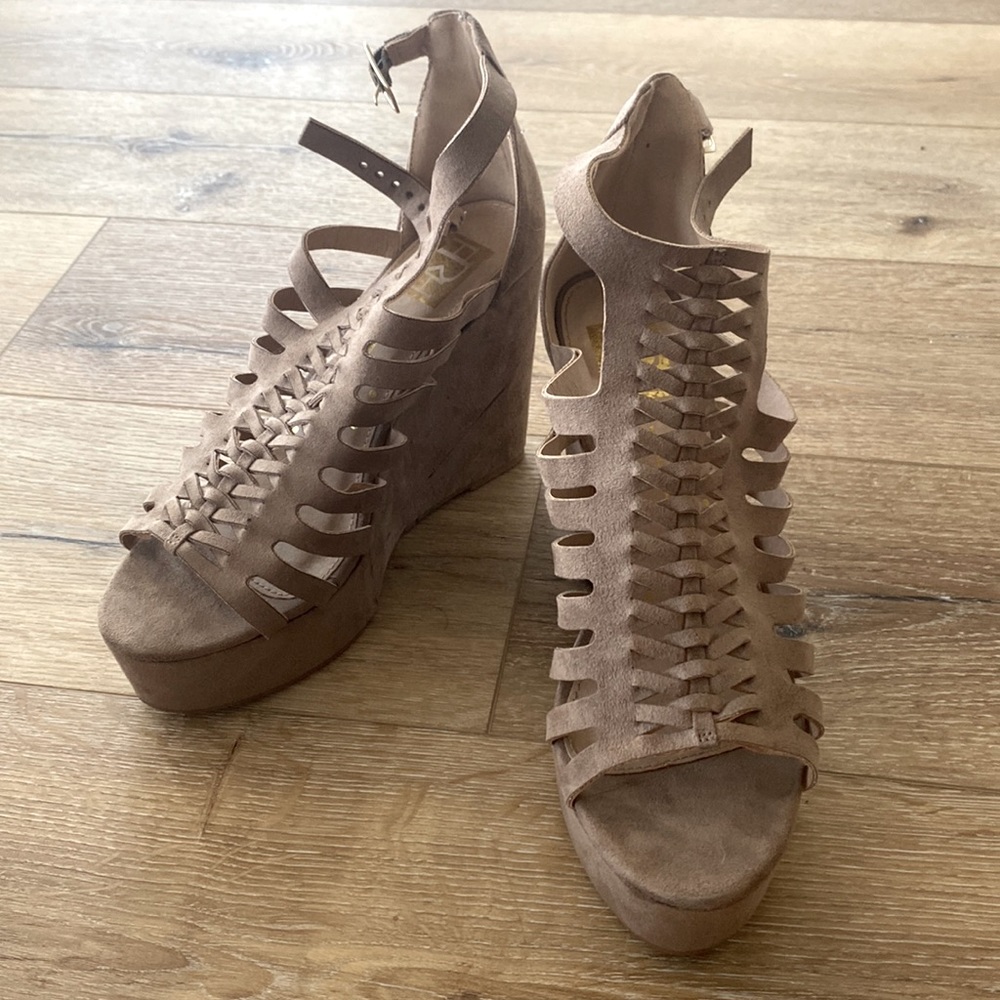 Suede wedges